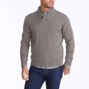 UNTUCKit Gray Shawl Wool Sweater